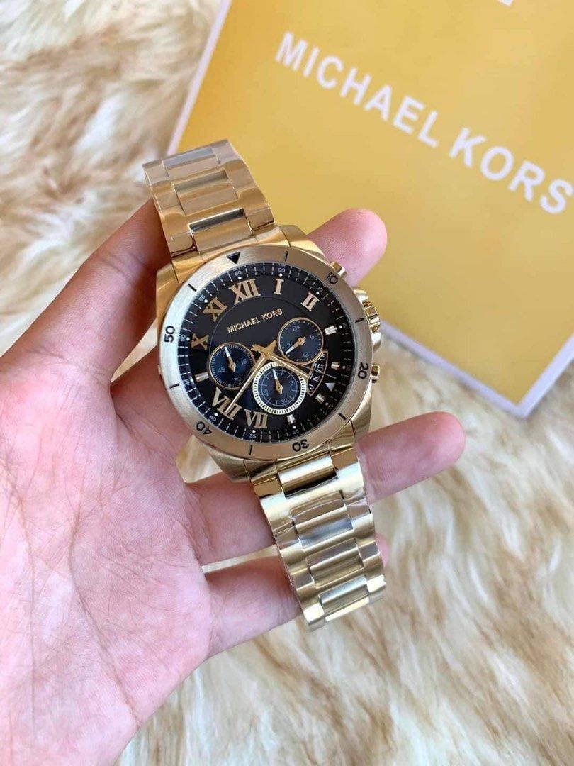 Michael Kors Men s Brecken Gold Tone Watch MK 8481 Luxury Watches on Carousell