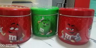 M&Ms tin cans