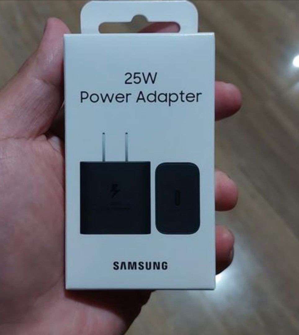 NEW SAMSUNG 25W PD ADAPTER (Category: Chargers & Cables) located in Makati City. Submitted by nicejed02 (Listing ID 1294244058, Image 1). Description: NEW SAMSUNG 25W PD ADAPTER 800 EACH ONLY BNEW AND SEALED STORE PRICE - 1,190 PM ME LIMITED STOCKS ONLY.