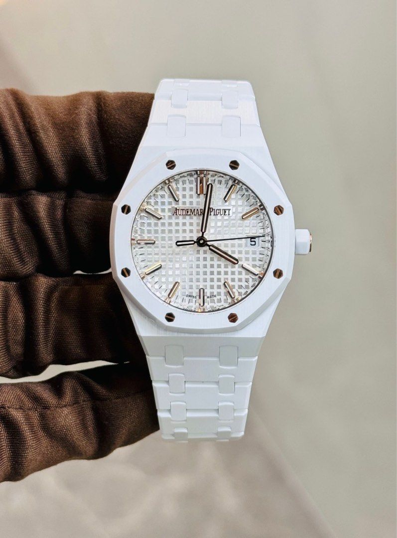 OCT2023 Audemars Piguet AP Royal Oak 77350CB White Ceramic Full Set Luxury Watches on Carousell