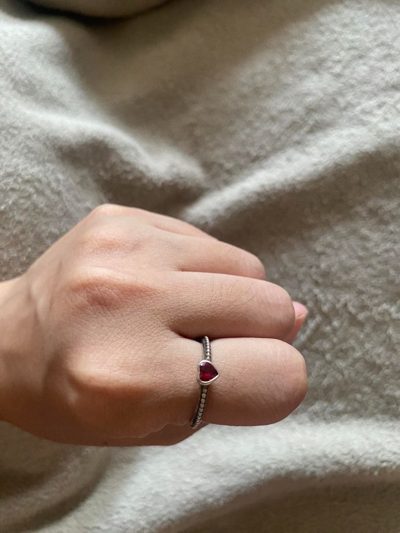 Original Pandora One Love Red Heart Ring Size 6 Women s Fashion Jewelry Organizers Rings on Carousell