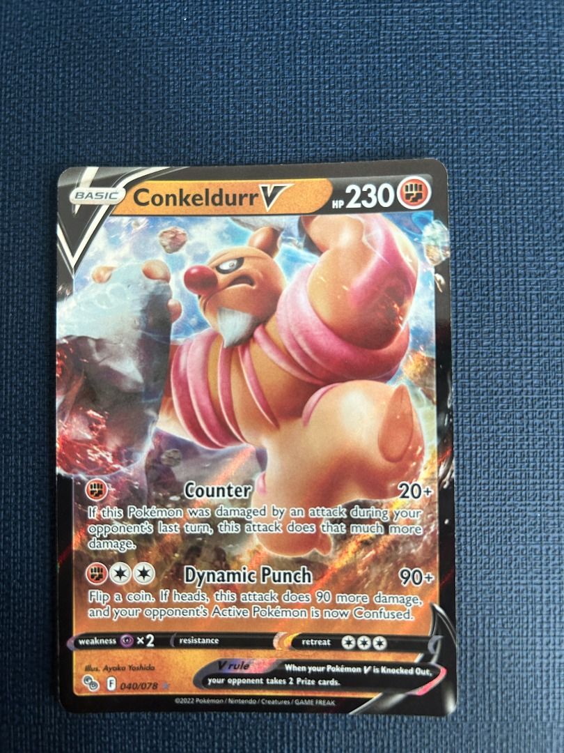 Pokemon Go - Conkeldurr V 040/078, Hobbies & Toys, Toys & Games on Carousell