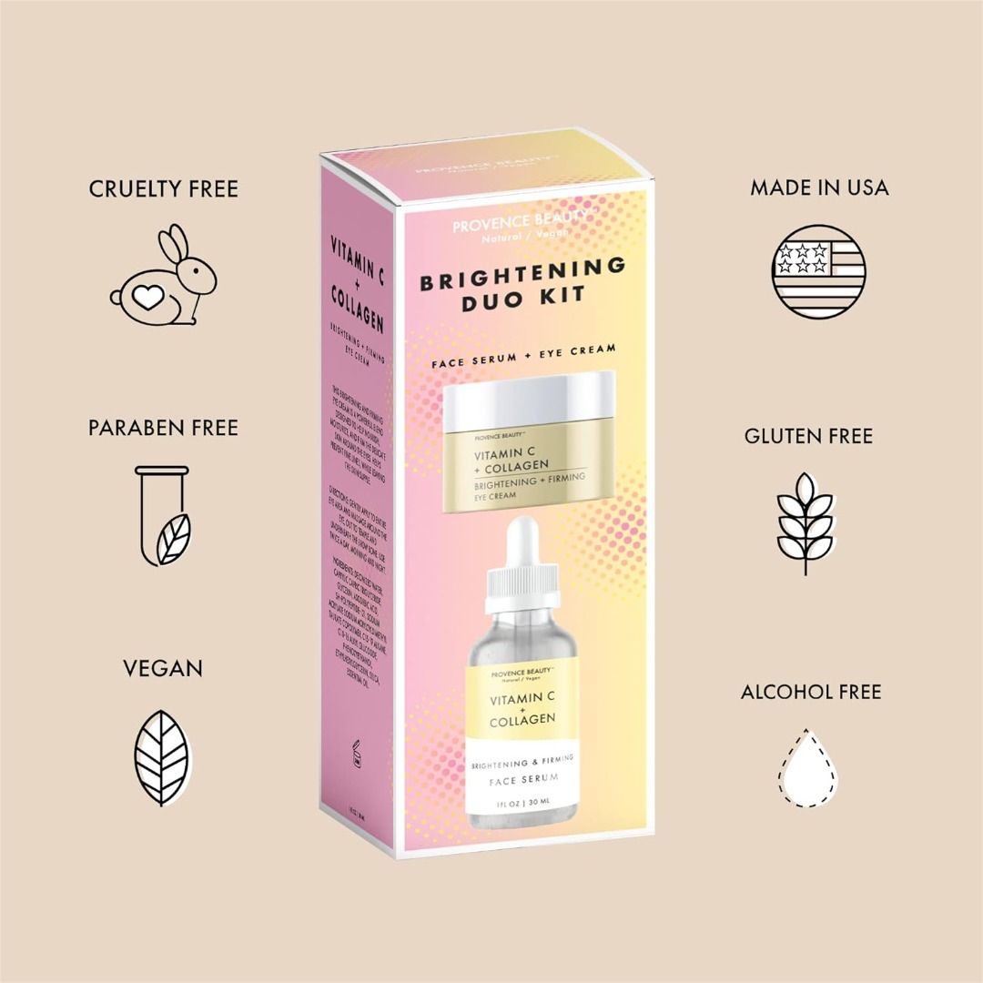 Provence Beauty Brightening Duo Kit Vitamin C + Collagen Eye Cream