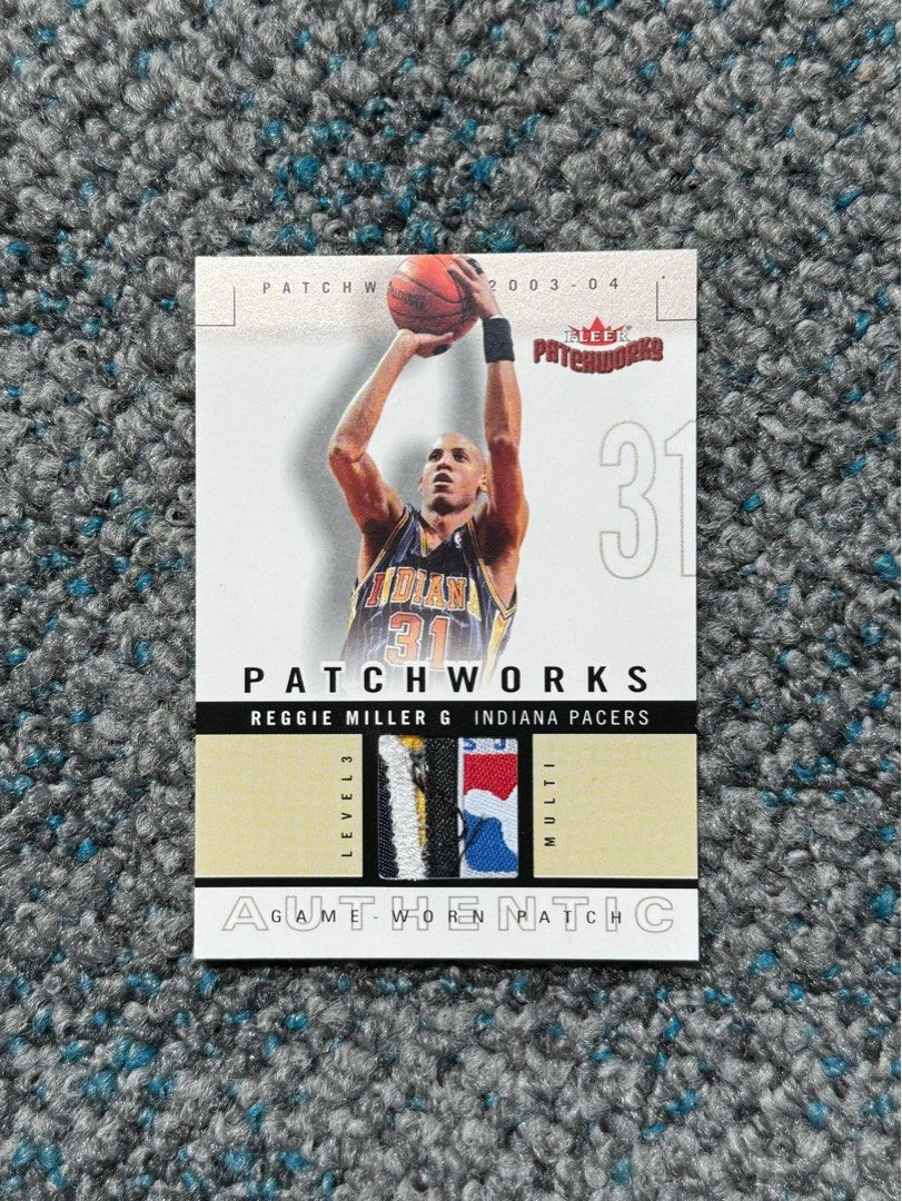 Reggie Miller 2003-04 Fleer Patchworks NBA Logoman Jersey Patch 