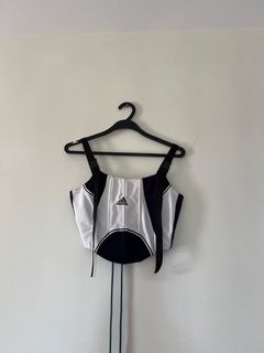 BN Adidas Corset in Black Reworked (Superwastedstore Vintagewknd), Women's  Fashion, Tops, Other Tops on Carousell