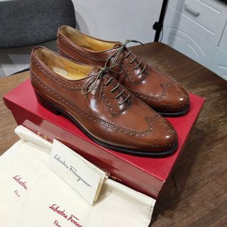 Salvatore Ferragamo Nerger Wingtip Oxford Leather Shoe