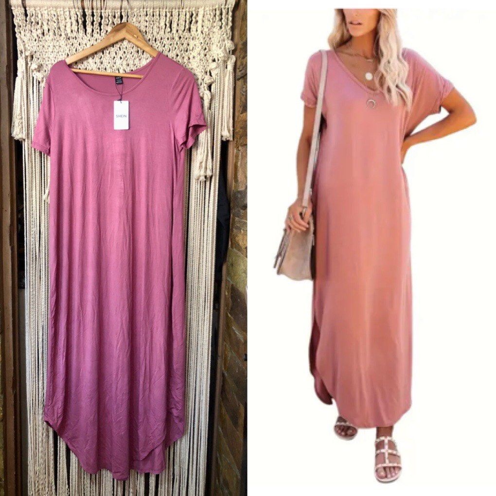 SHEIN PLUS SIZE RUCHED MAXI DRESS, Women's Fashion, Dresses & Sets, Dresses  on Carousell