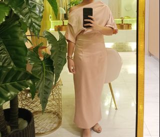 SHEIN Pink Silky Long Dress