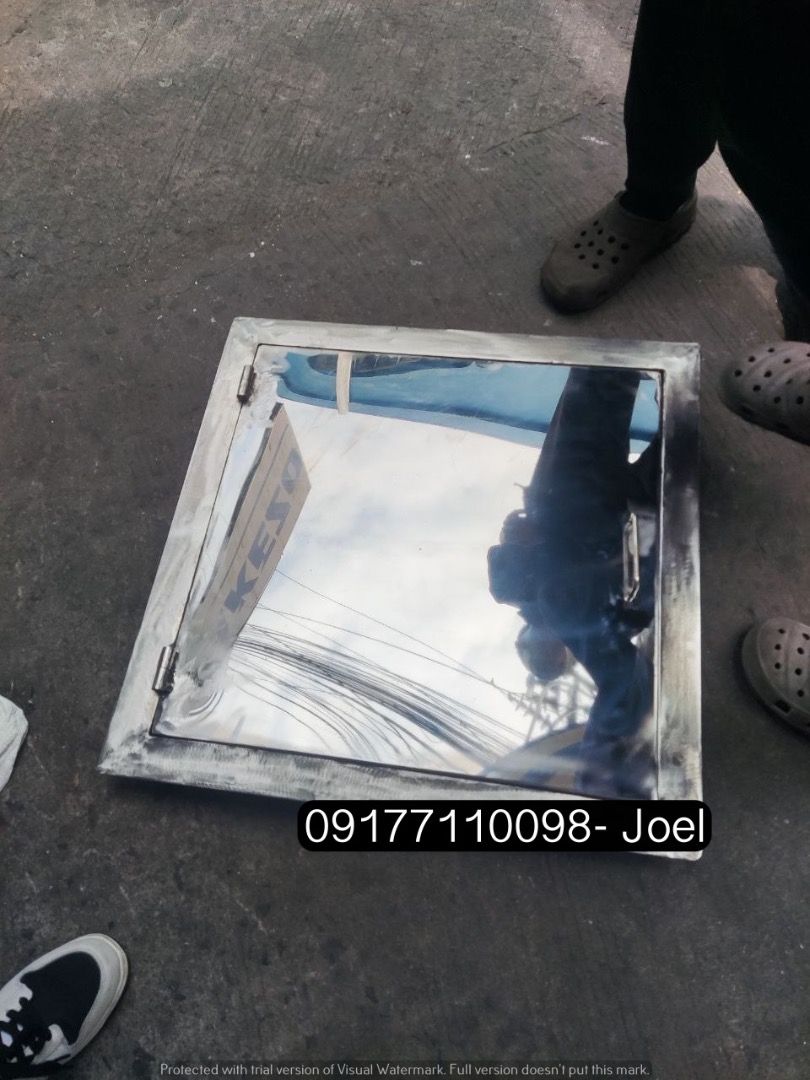 Stainless Manhole Cover (Category: Construction & Building Materials) located in Manila. Submitted by joeyroque09 (Listing ID 1294110035, Image 2). Description: Stainless Manhole Cover Specs: 58cm x 58cm.