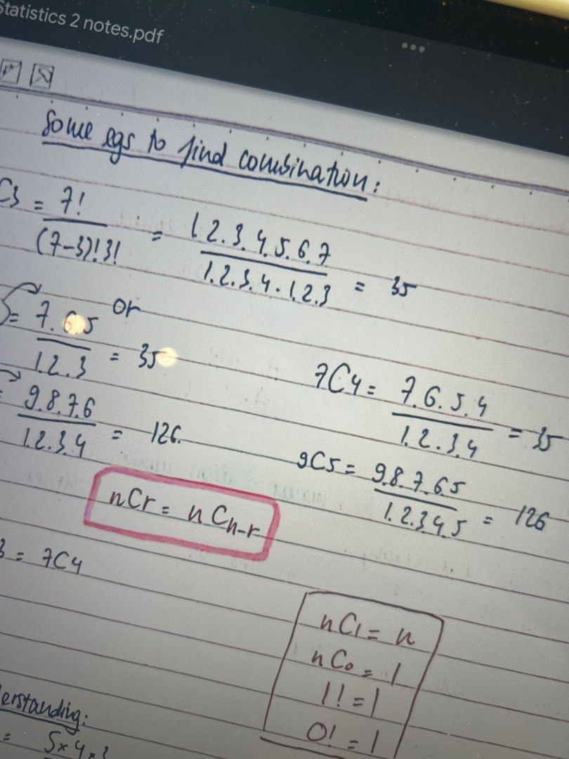 Stats 2 Notes (Category: Assessment Books) located in Singapore. Submitted by ultra_goods (Listing ID 1294139721, Image 2). Description: Different examples with worked out answers.