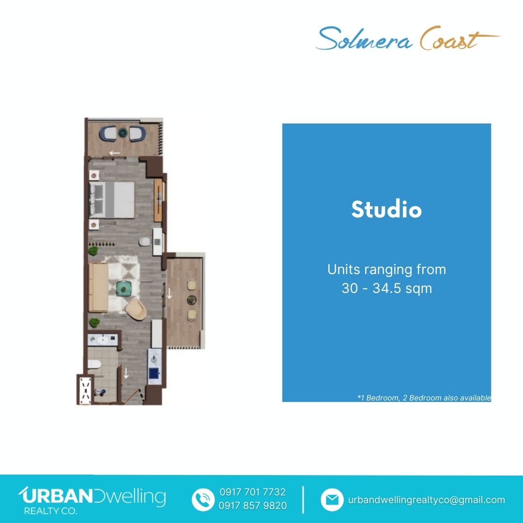 Studio Condo Unit, Solmera Coast, San Juan, Batangas (Category: Apartments & Condos) located in Las Pinas. Submitted by realestatebroker (Listing ID 1294163508, Image 1). Description: Studio Condo Unit, Solmera Coast, San Juan, Batangas Solmera Coast 📍Brgy., Subukin and Calubcub II, San Juan, Batangas 𝗡𝗘𝗔𝗥𝗕𝗬 𝗣𝗟𝗔𝗖𝗘𝗦: - Laiya Adventure Park - Pinagbayanan Church Ruins - San Juan Doctor's Hospital - San Juan District Hospital - San Juan