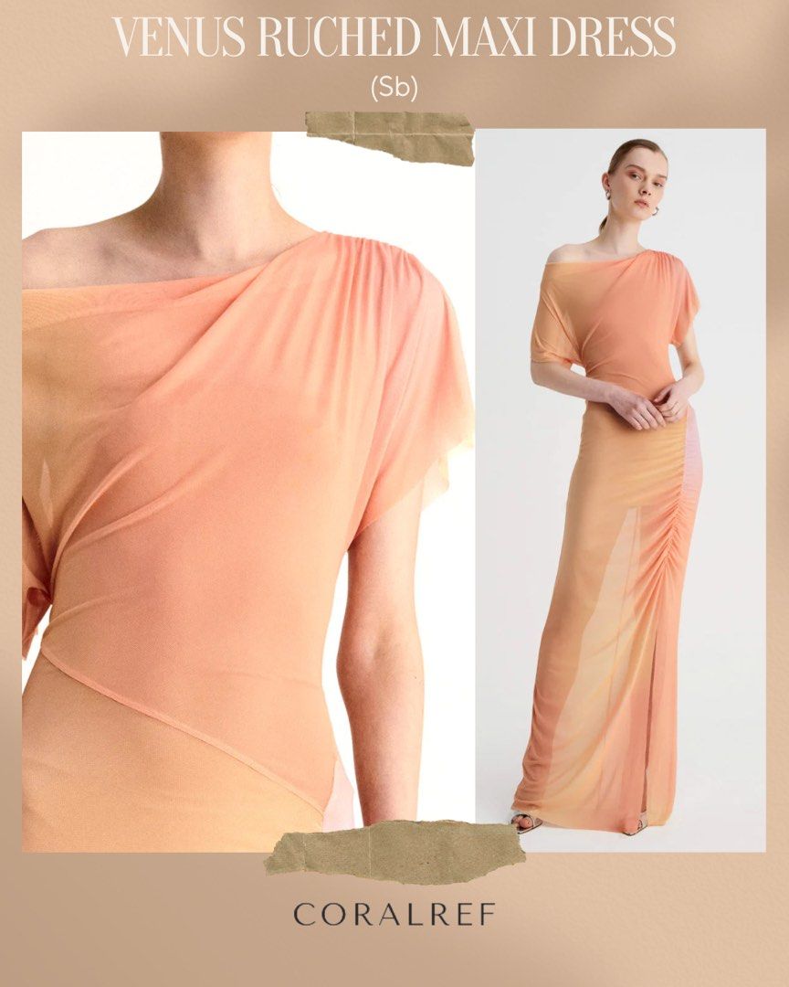 Venus ombre glitter long dress top