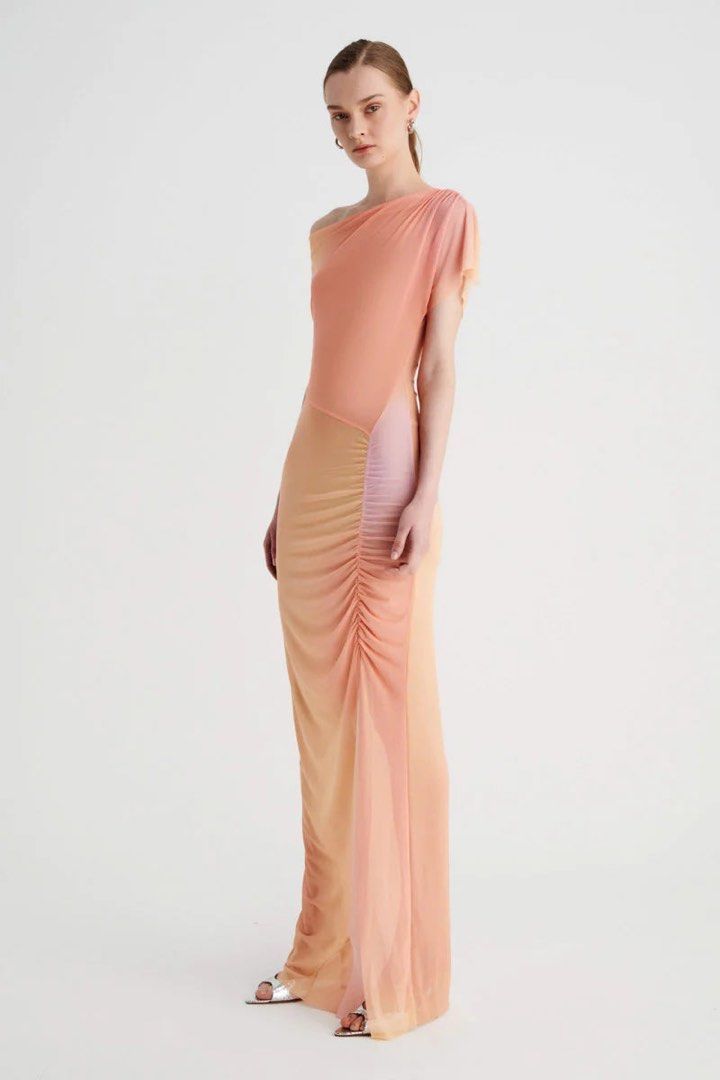 Suboo Venus Ruched Maxi Dress in ombre