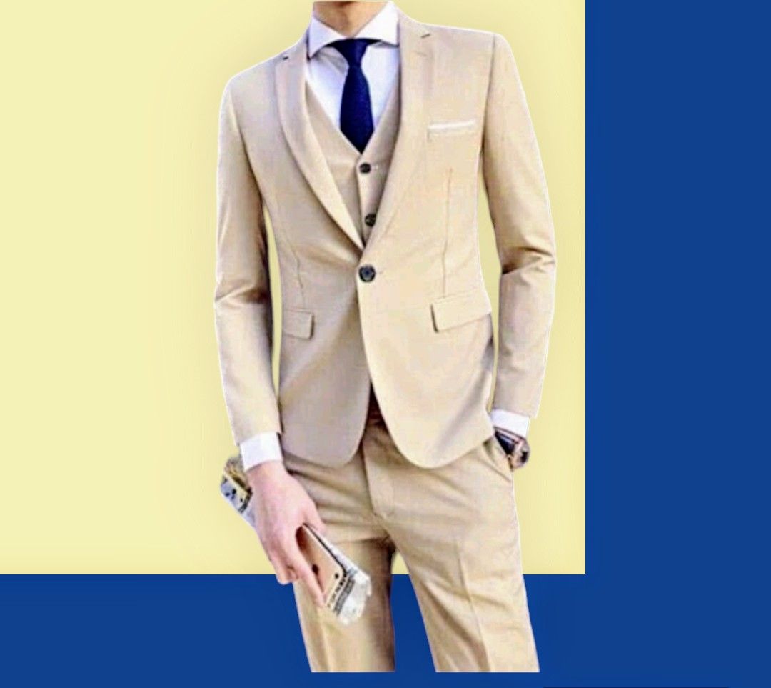 B1 T1 : Suit/Coat & Tie Set for Man (Category: Sets & Coordinates) located in Bulacan. Submitted by HersMinePhils. (Listing ID 1294189216, Image 2). Description: This elegant two-piece suit is a must-have for any young man looking to elevate his wardrobe. Tailored to perfection, the suit features a single-breasted, notch-lapel jacket paired with sleek, flat-front trousers, both crafted from high-quality fabric that offers both comfort and style. 