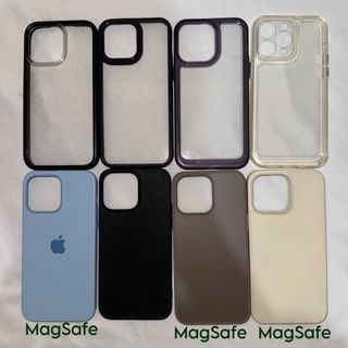 TAKE ALL iPhone 14 Pro Max Cases MagSafe, Apple Silicone, Black, Transparent