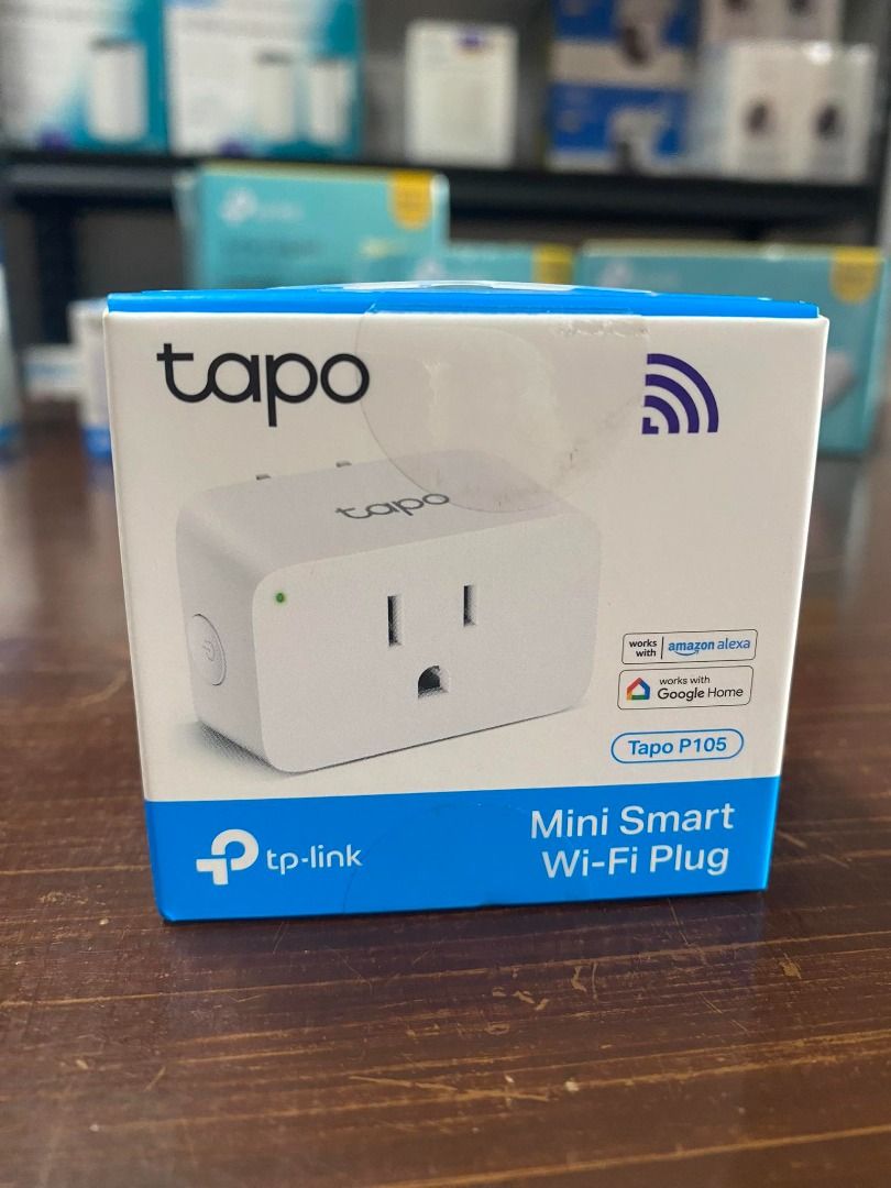TP-Link Tapo P105 (1-pack) Mini Smart Wi-Fi Plug (Category: Electrical, Adaptors & Sockets) located in Pasig City. Submitted by technofuseofficial (Listing ID 1294166237, Image 1). Description: TP-Link Tapo P105 (1-pack) Mini Smart Wi-Fi Plug Wireless Type: 2.4 GHz Power Requirements: AC 100-240V~ 50/60 Hz Maximum Load: 1800W @240V~ 15 A (General Use / Resistive Load) Remote Control – Instantly turn connected devices on/off from wherever you are 