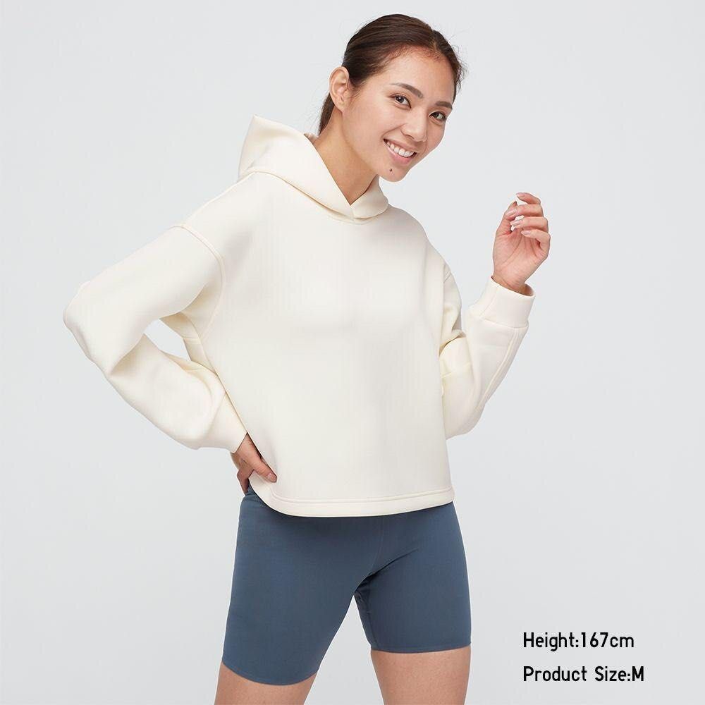 UNIQLO ULTRA STRETCH DRY SWEAT HOODIE IN BLACK, Women's Fashion, Tops,  Other Tops on Carousell