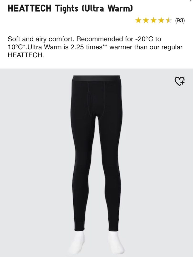Uniqlo Men Ultra Warm Heattech Legging-Size L and black, Men's