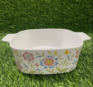Vintage Corningware Bouquet Casserole 2.5 Liters without Lid  with Minor Sctraches as posted 8.75” x 7” x 3” inches #A3 - P899.00