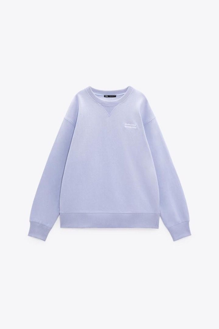 Slogan jumper zara sale