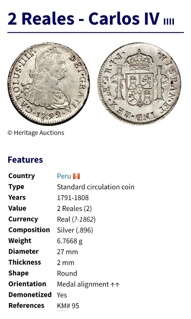 1804 2 Reales Carolus IV (Category: Currency) located in Taguig. Submitted by DreamCoinz (Listing ID 1294387785, Image 3). Description: Uncleaned hard to find silver coin Plus P150 shipping fee via LBC or lalamove.