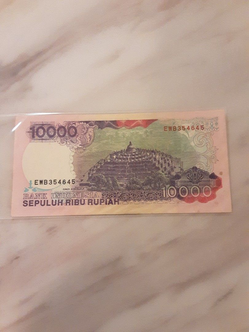 1992 Indonesia 10000 Rupiah Candi Borobudur note, Hobbies & Toys ...