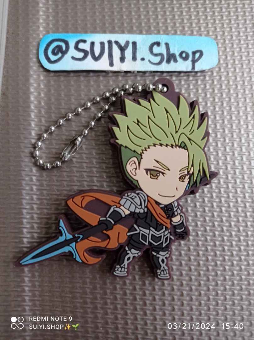 Achilles rubber strap keychain charm anime Fate Apocrypha (Category: Character Goods) located in Manila. Submitted by suiyi.shop (Listing ID 1294420346, Image 1). Description: 💵 Payment: GCash, CIMB, Wise, PayPal F&F. 🚛 Shipping: Lalamove, J&T, DHL, etc. 📍 Location: Ermita, Manila. (Bldg pickup OK!) 🌈 Colors may vary due to lighting and display. Fate Grand Order FGO.