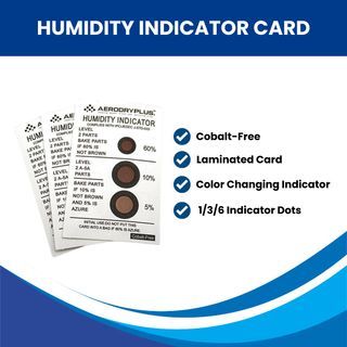 Aero Dry Plus Cobalt-Free Humidity Indicator Color Changing Card