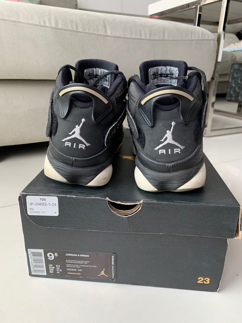 AIR JORDAN 6 Rings NIKE 喬丹稀有黑白色 好穿搭當潮鞋 美國購入真品 歡迎收藏