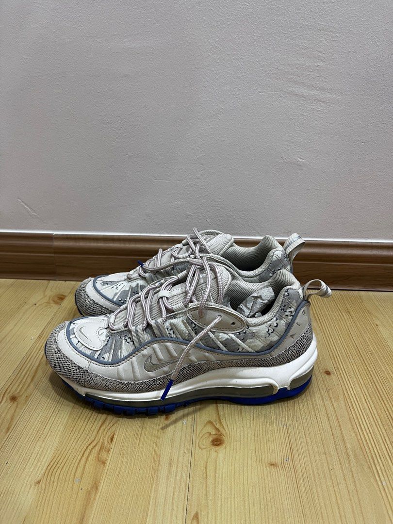 Authentic Nike Air Max 98 printed leather and mesh sneakers