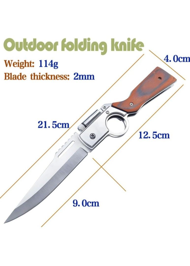 AK47 RIFLE STYLE FOLDING POCKET GUN KNIFE WITH LED LIGHT, Sports