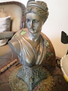 Antique Brass Lady Bust