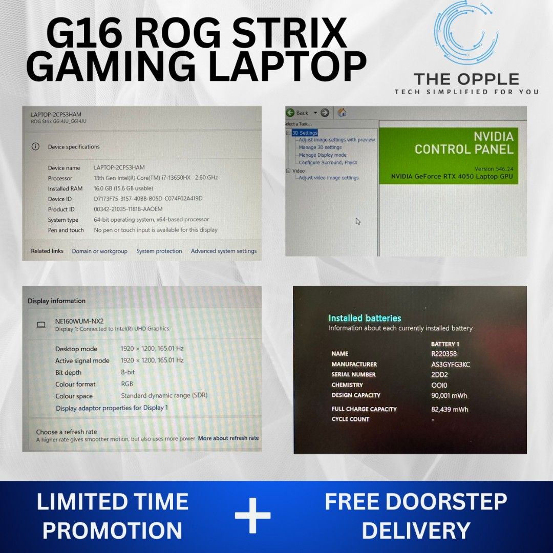 ASUS ROG STRIX G16 HIGH SPECIFICATIONS GAMING LAPTOP INTEL i713th GEN