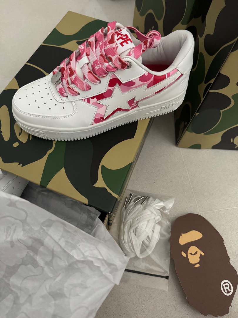Bathing Ape Female Pink Camo, Luxury, Sneakers Footwear on Carousell
