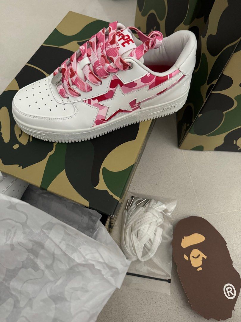 Old Rare A bathing Ape 刻ん pink camo 傘 美品 Old Rare A bathing Ape 刻ん pink camo 傘 美品