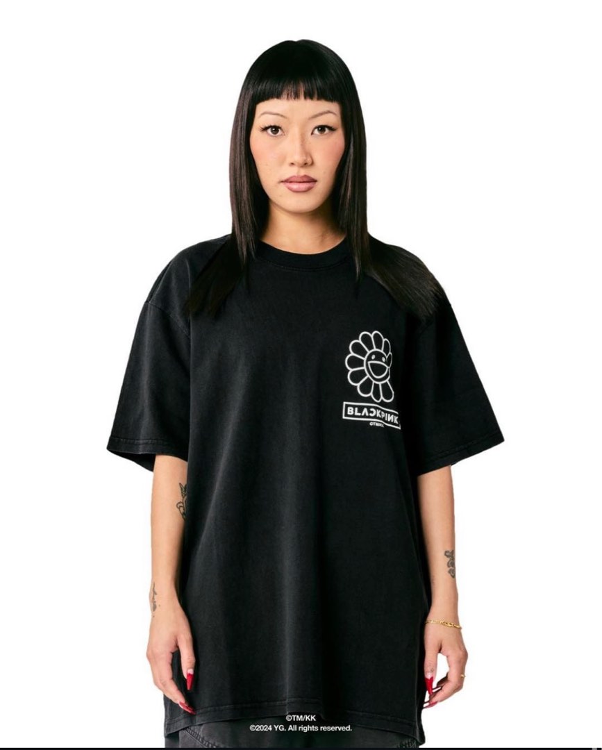 日本未発売】 コンプレックスコン香港 村上隆 BLACK PINK Tシャツ お花 ...