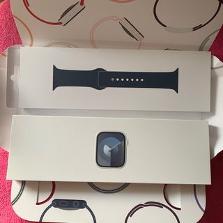 [BNEW/SEALED] Apple Watch Series 9 GPS, 41mm Silver Aluminum Case with Storm Blue Sport Band - S/M