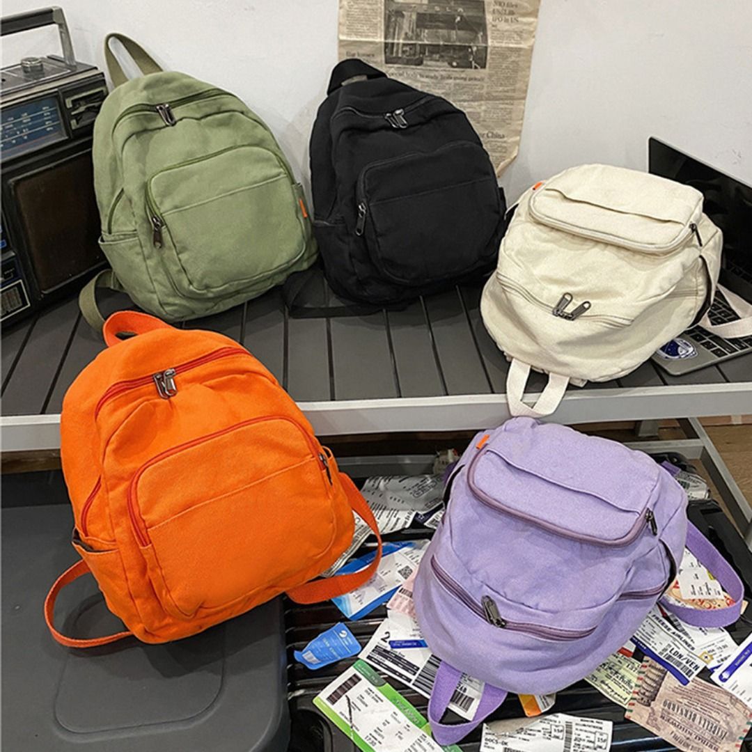 Simple magnanimous canvas backpack