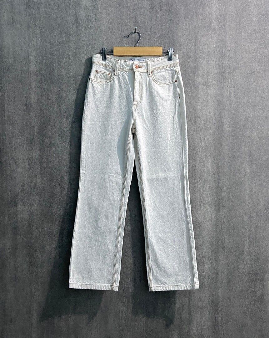 Celana Jeans ZARA Wanita High Waist Size 25, Fesyen Pria