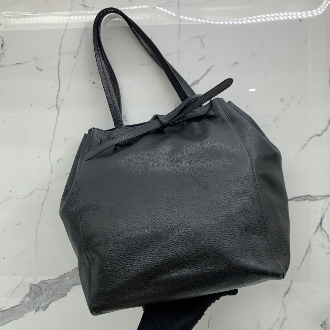 Celine black leather tote hot sale