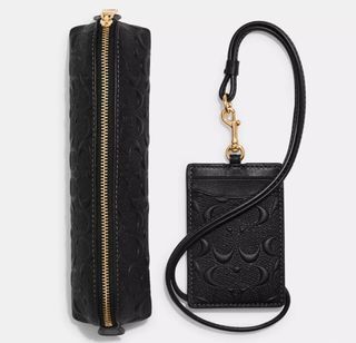COACH SET PENCIL CASE AND ID HOLDER