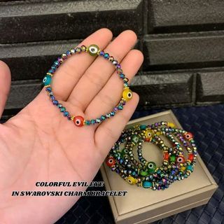 Colorful evil eye bracelet