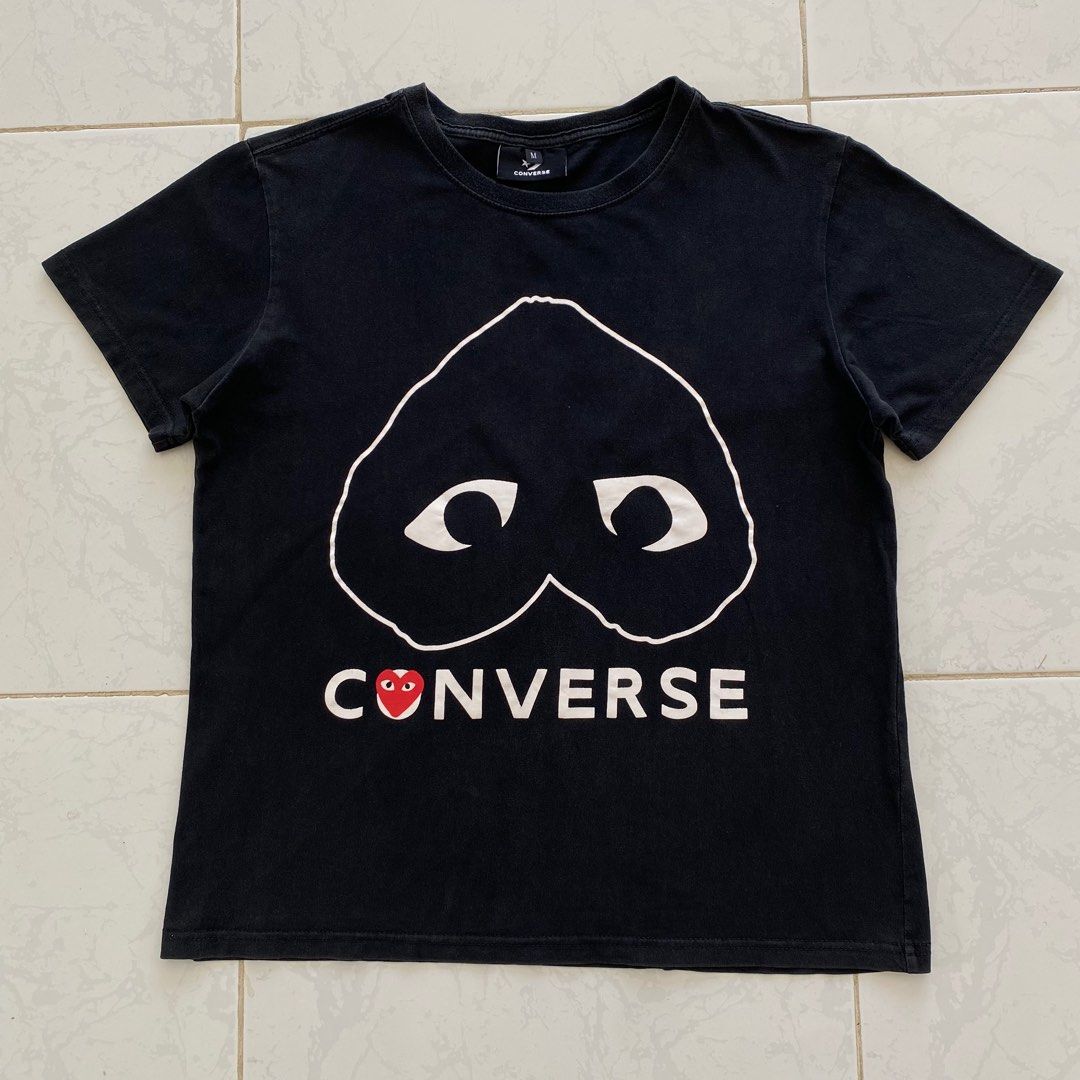 Converse CDG Play T shirt Women s Fashion Tops Shirts on Carousell