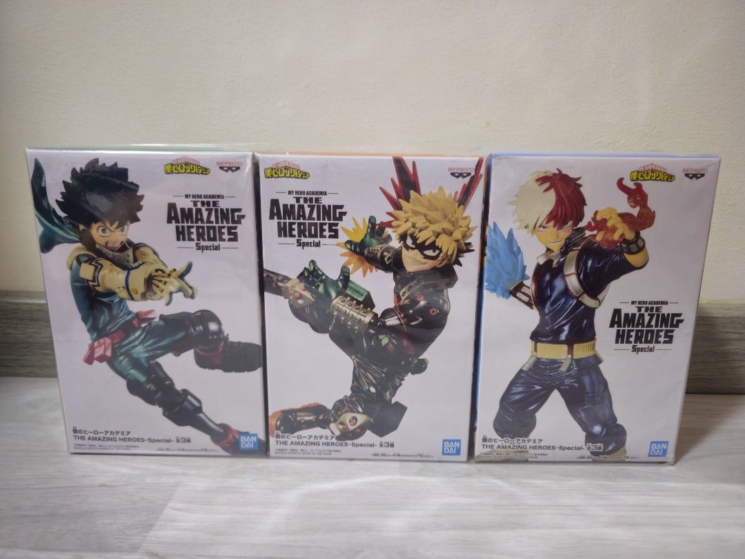 In Stock SPECIAL Rare Metallic Edition Amazing Heroes My Hero Academia Izuku Midoriya Katsuki Bakugo Shoto Todoroki MHA Figure