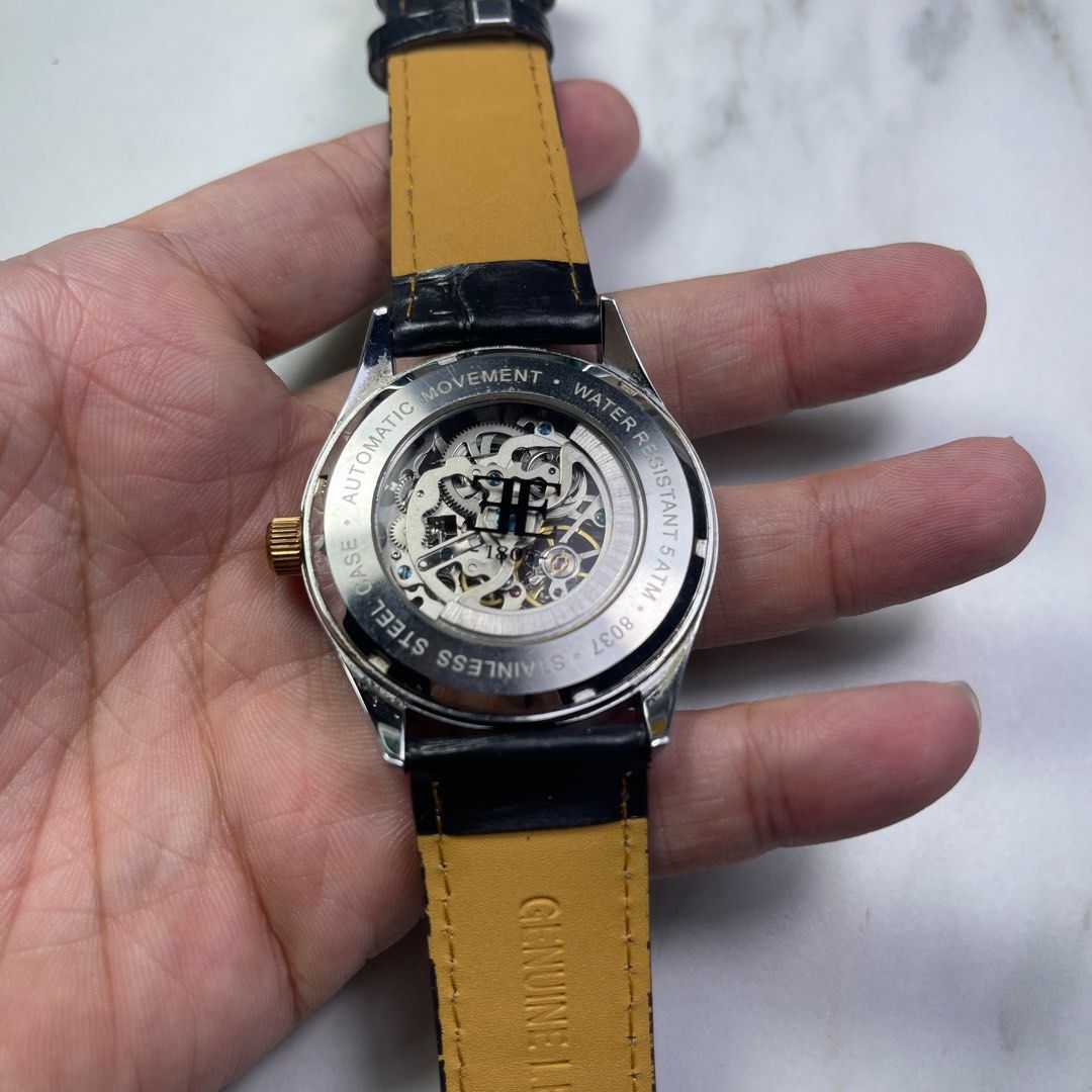 Jam Tangan Thomas EarnShaw Skeleton Automatic Original