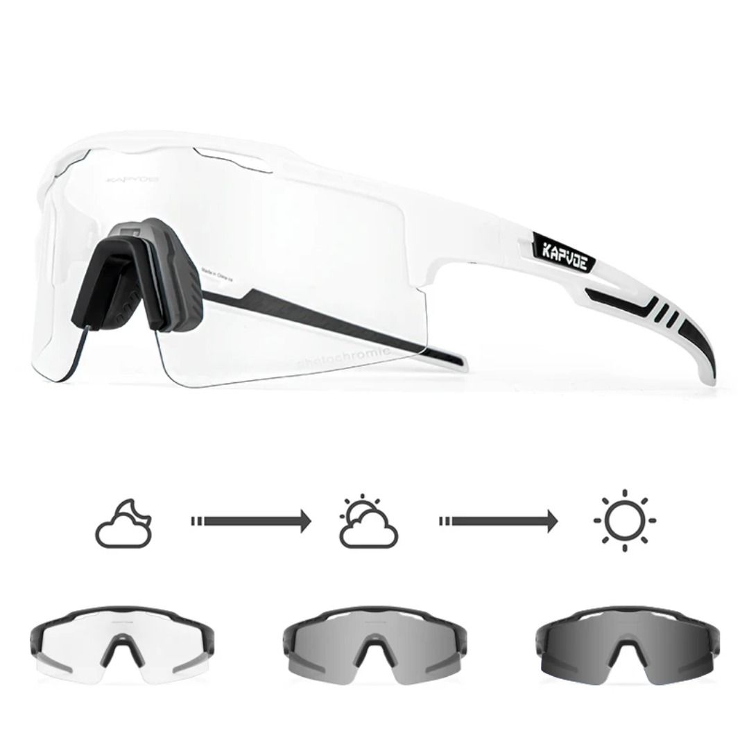 Kapvoe Photochromic Sunglasses Cycling Glasses for Men Women