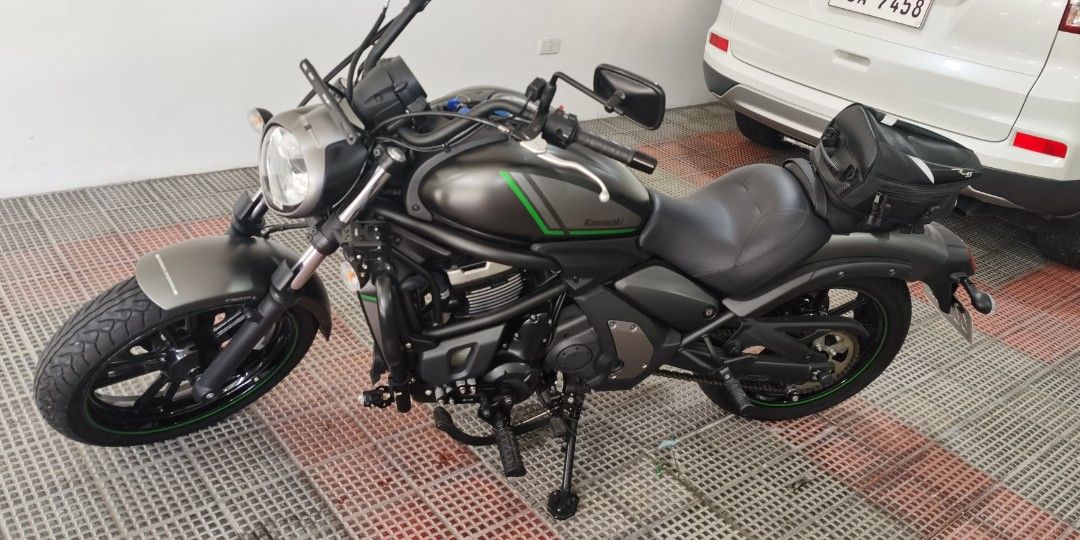 KAWASAKI VULCAN S 650 (Category: Motorbikes for Sale) located in Pasay City. Submitted by jhezie.lim (Listing ID 1294144009, Image 3). Description: Brand new condition 1,472 kilometers only. Never been drop, no scratches. Bagay sa maselan sa gamit. Accessories, crash bar, pedal shifter, orion exhaust, Horn. SENIOR Citizen. I'm the original owner. Fully paid cash purchase in Kawasaki Imus Cavite 2022. health condition is the reason I'm selling. 09