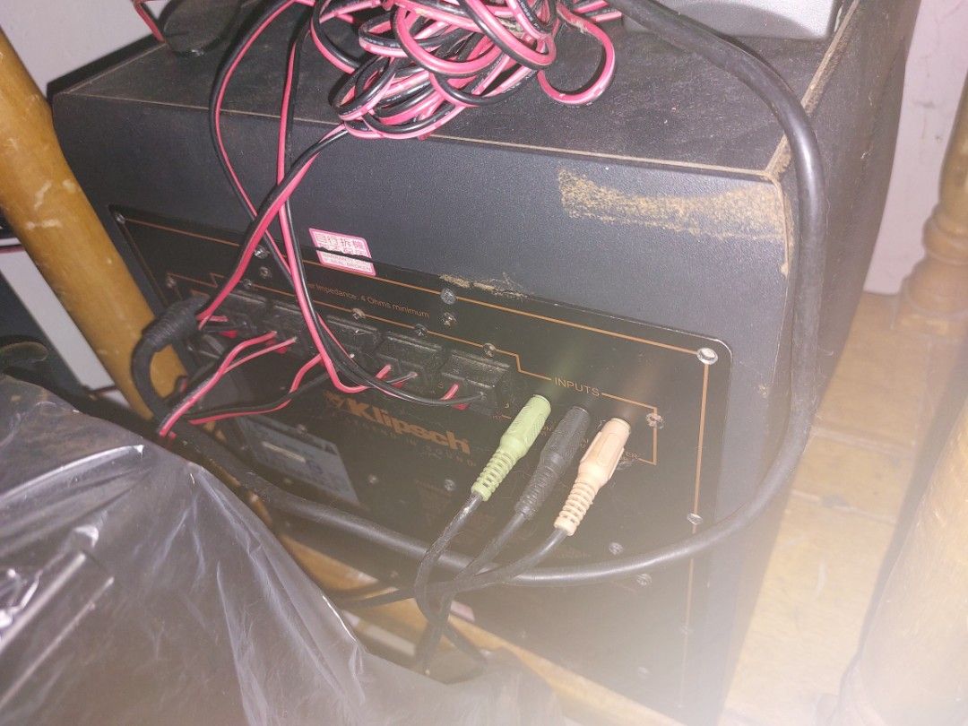 SOLD - Klipsch Promedia 5.1 THX (Category: Soundbars, Speakers & Amplifiers) located in Manila. Submitted by mjolnir10104532 (Listing ID 1294293838, Image 3). Description: Klipsch Promedia 5.1 Personal Audio System Lucasfilm THX Certified 500 Watts RMS Complete set (4 satellite speakers, 1 center speaker, 1 subwoofer/amplifier) with box and wirings Very good and loud sound Used only for personal dj mixing hobby Still negotiable for sure buyers RF