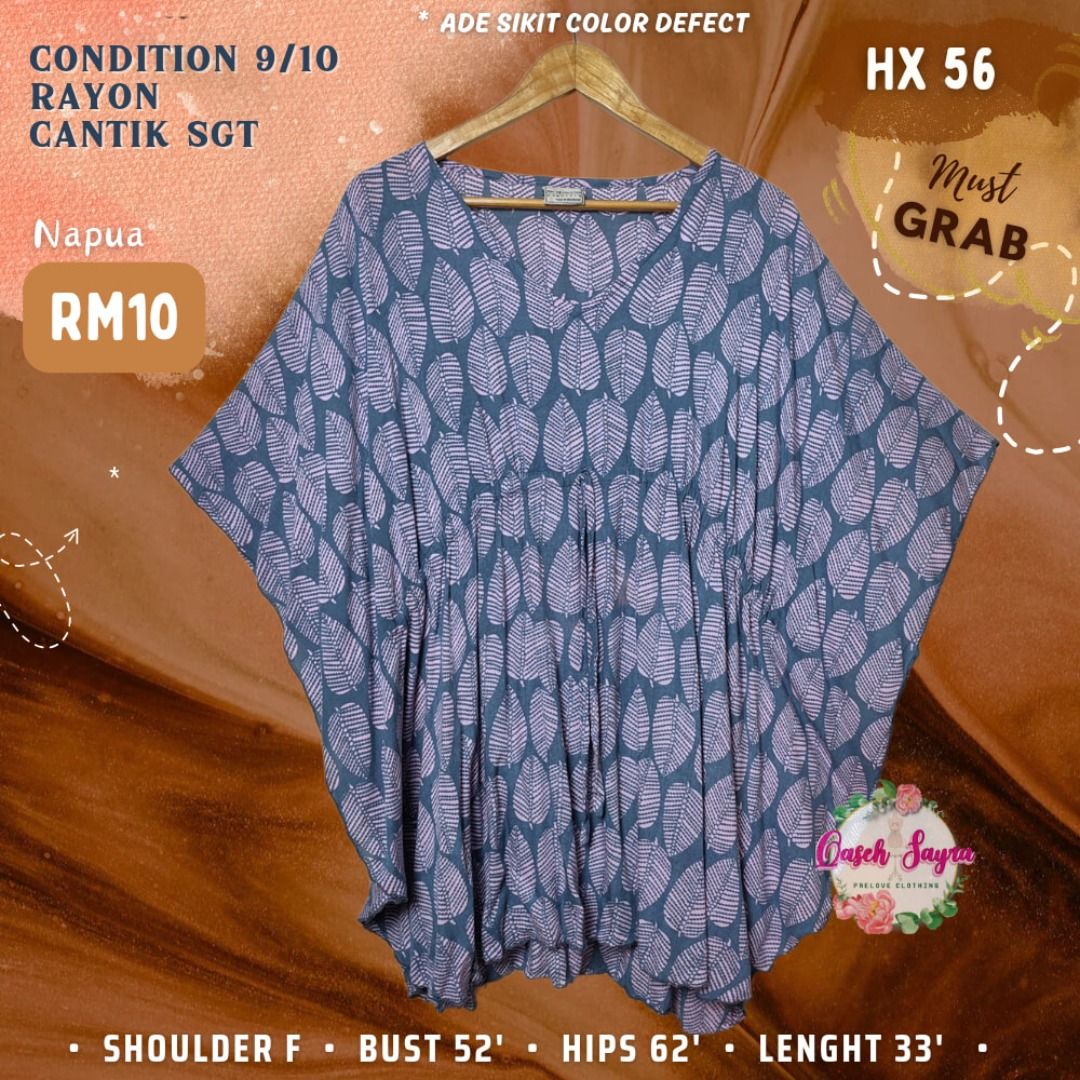 Ladies Blouse Plussize GX 124, Women's Fashion, Tops, Blouses on Carousell