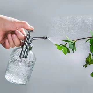 Leaf Pattern Watering Spray Pump Bottle - 360ml, Gold Lid / Silver Lid / Bronze Lid